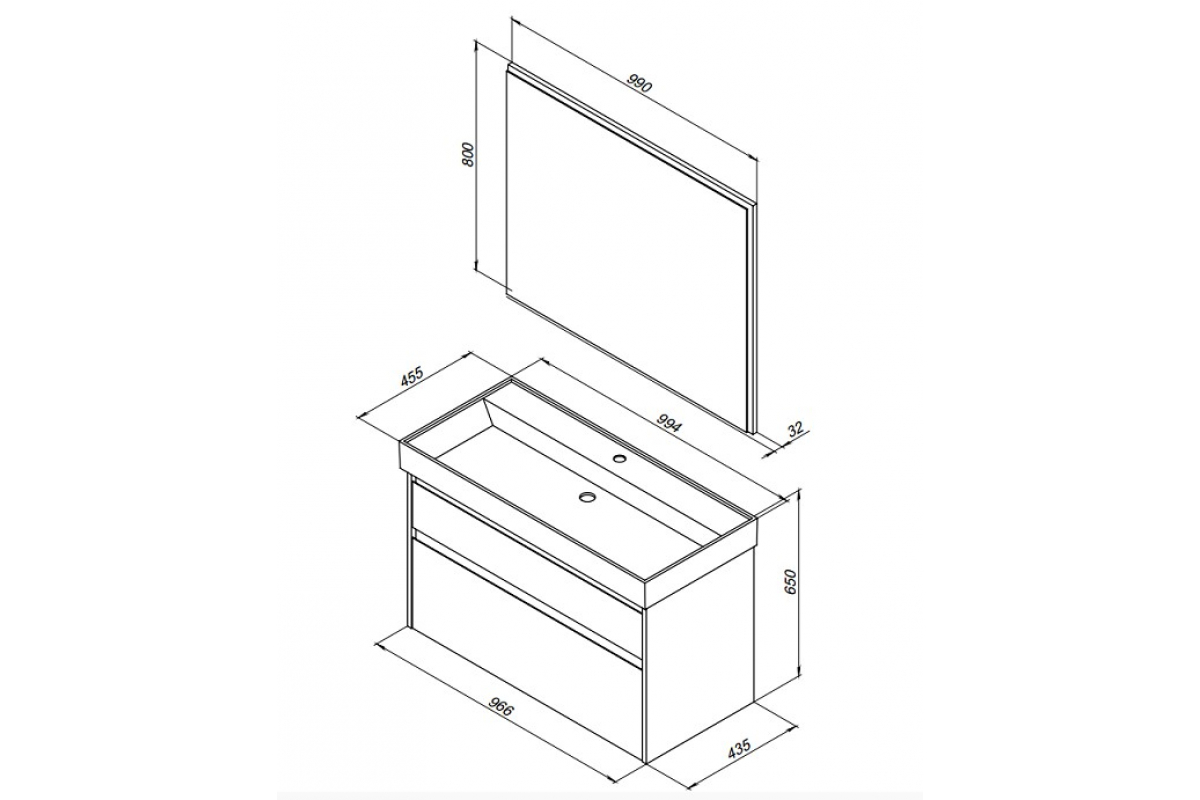 Приобрести aquanet зеркало nova lite 100 см, led подсветка, белое