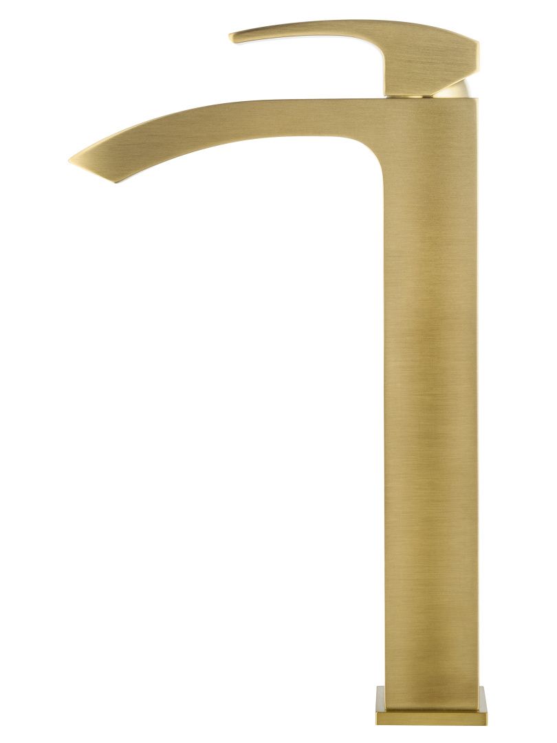 Приобрести смеситель для раковины высокий wonzon & woghand fit, брашированное золото (ww-88239009-bg)