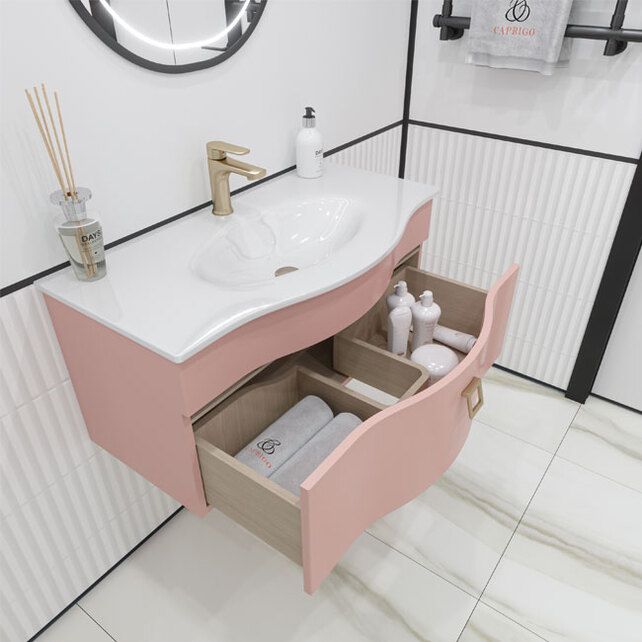 Приобрести caprigo тумба с раковиной nokturn 90 см, пудра