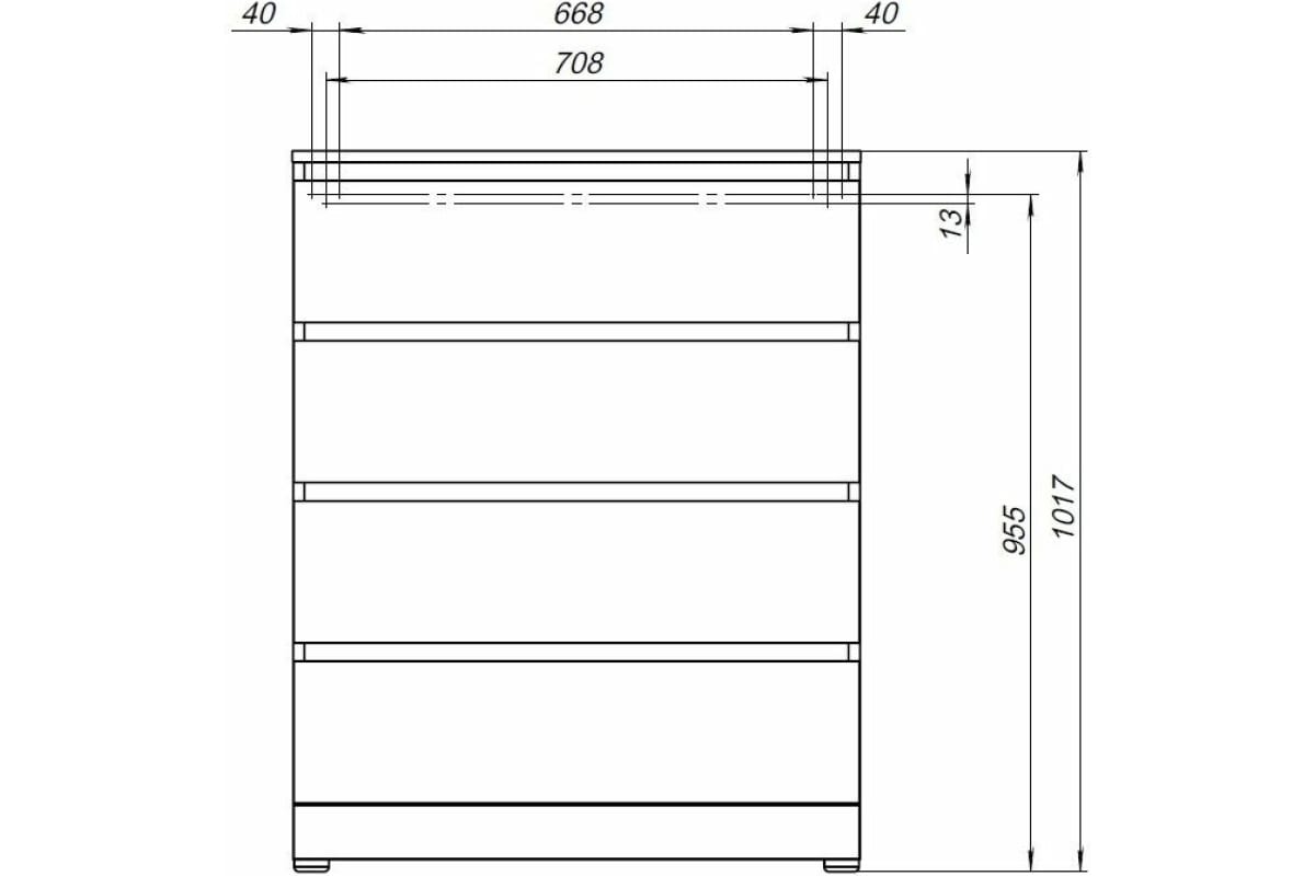 Приобрести aquanet комод сканди 80x48 см, дуб эдгрейн (4 ящика)