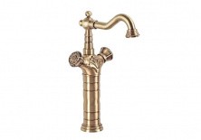 Смеситель для раковины высокий Bronze de Luxe Royal 10219, бронза