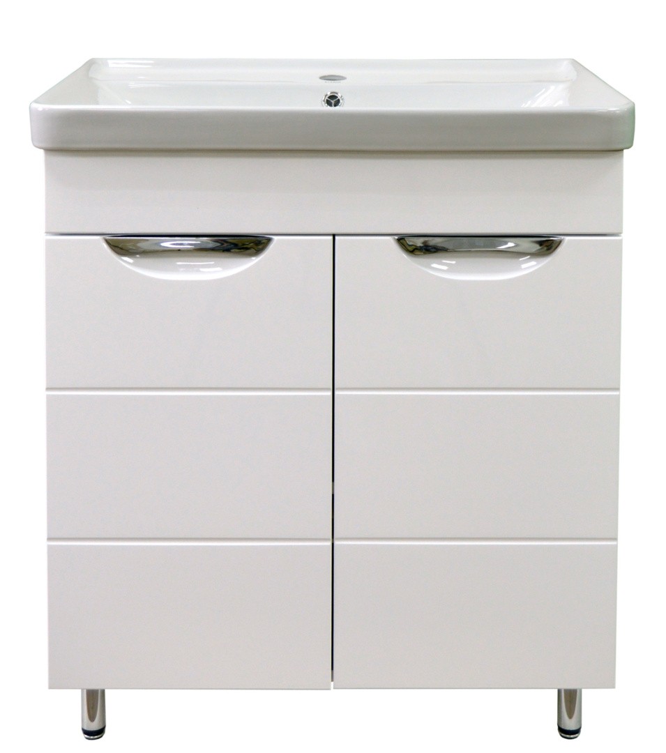 Приобрести loranto тумба напольная с раковиной стиль- 70 "соло" 70х88 см с фрезер. белая (cs00070540)