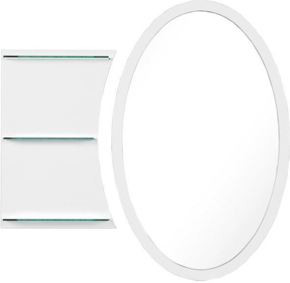 Приобрести aquanet зеркало опера l/r 70 см, белое с полкой