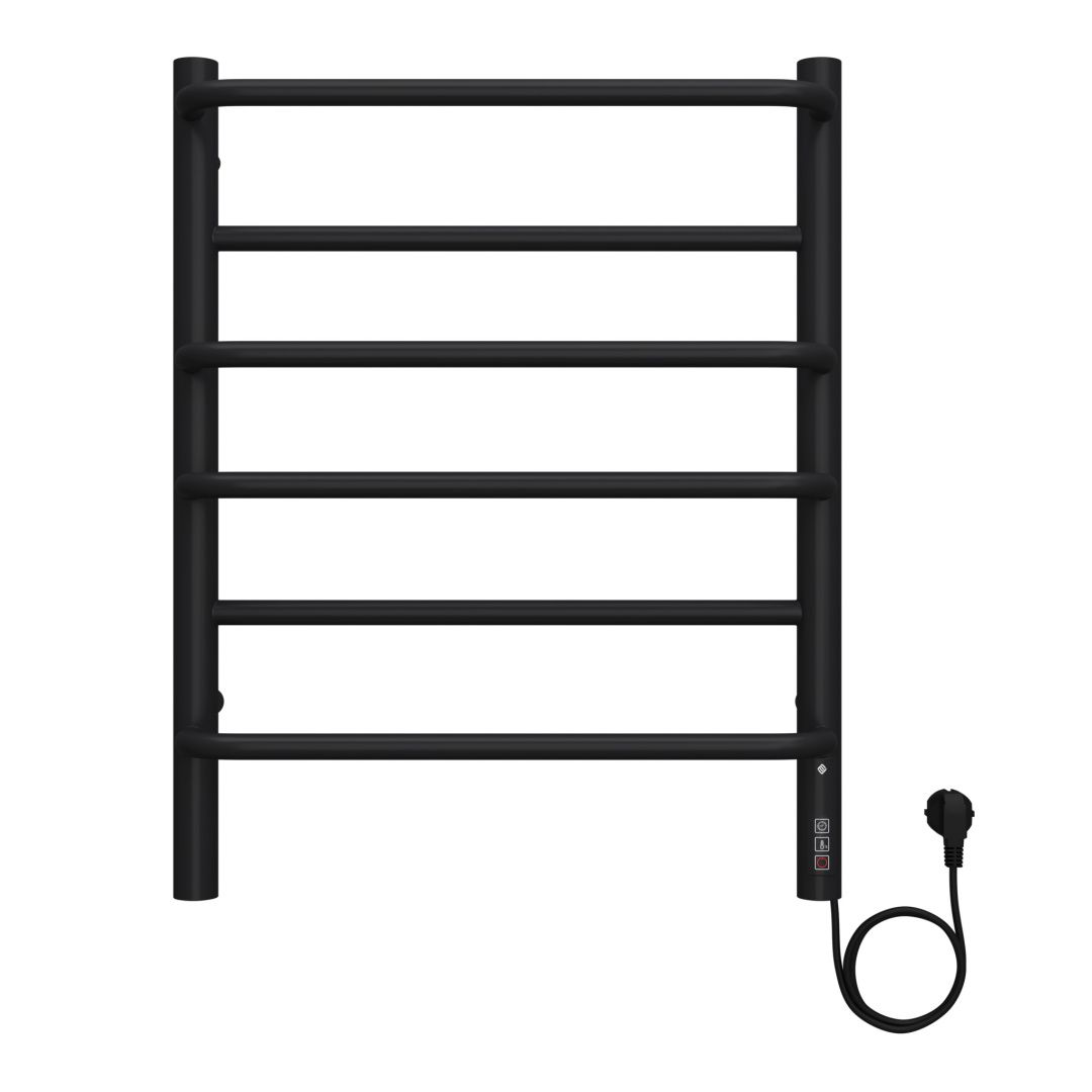 Приобрести terminus полотенцесушитель евромикс п6 45х60 см, электрический, черный матовый