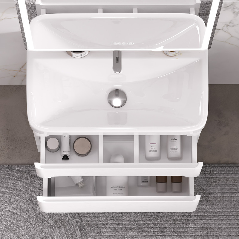 Приобрести equil тумба подвесная с раковиной nice 70 см, белая матовая tpnice70.2y-05