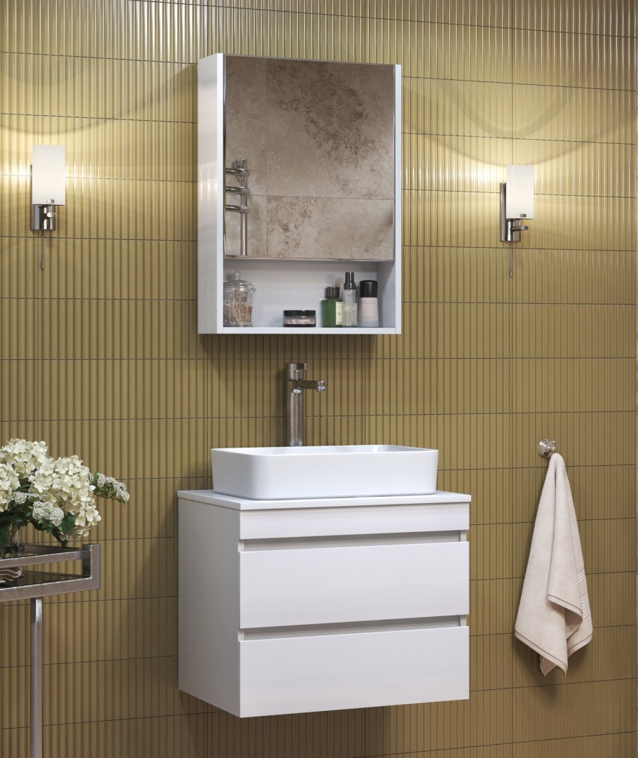 Приобрести vigo зеркало-шкаф urban 50 см, белый zsh.urb.50