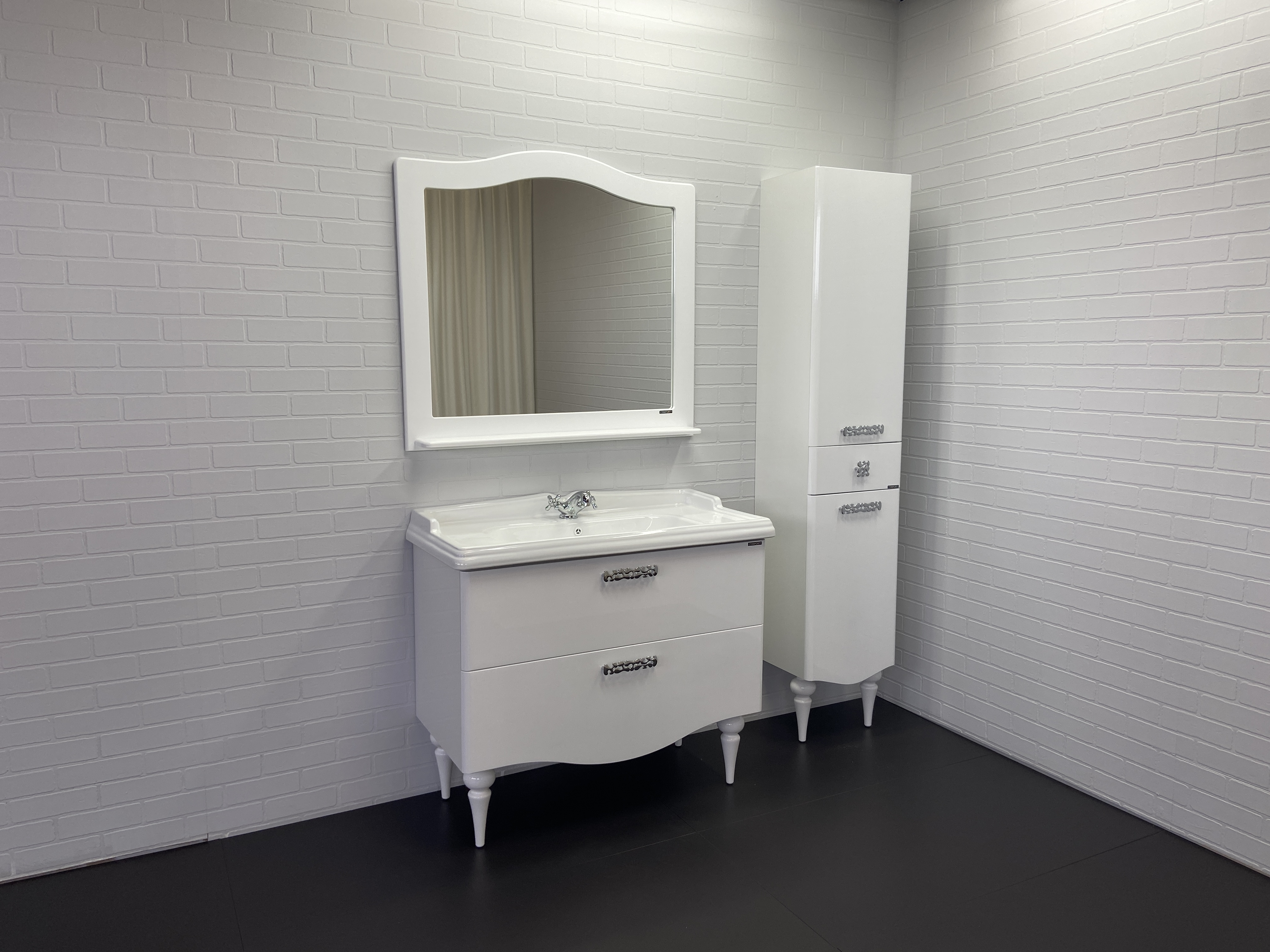 Приобрести сomforty зеркало "монако-100" белое глянцевое