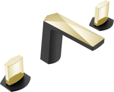 Boheme Смеситель для раковины Venturo, врезной, черный\золото 150-BG-ICE