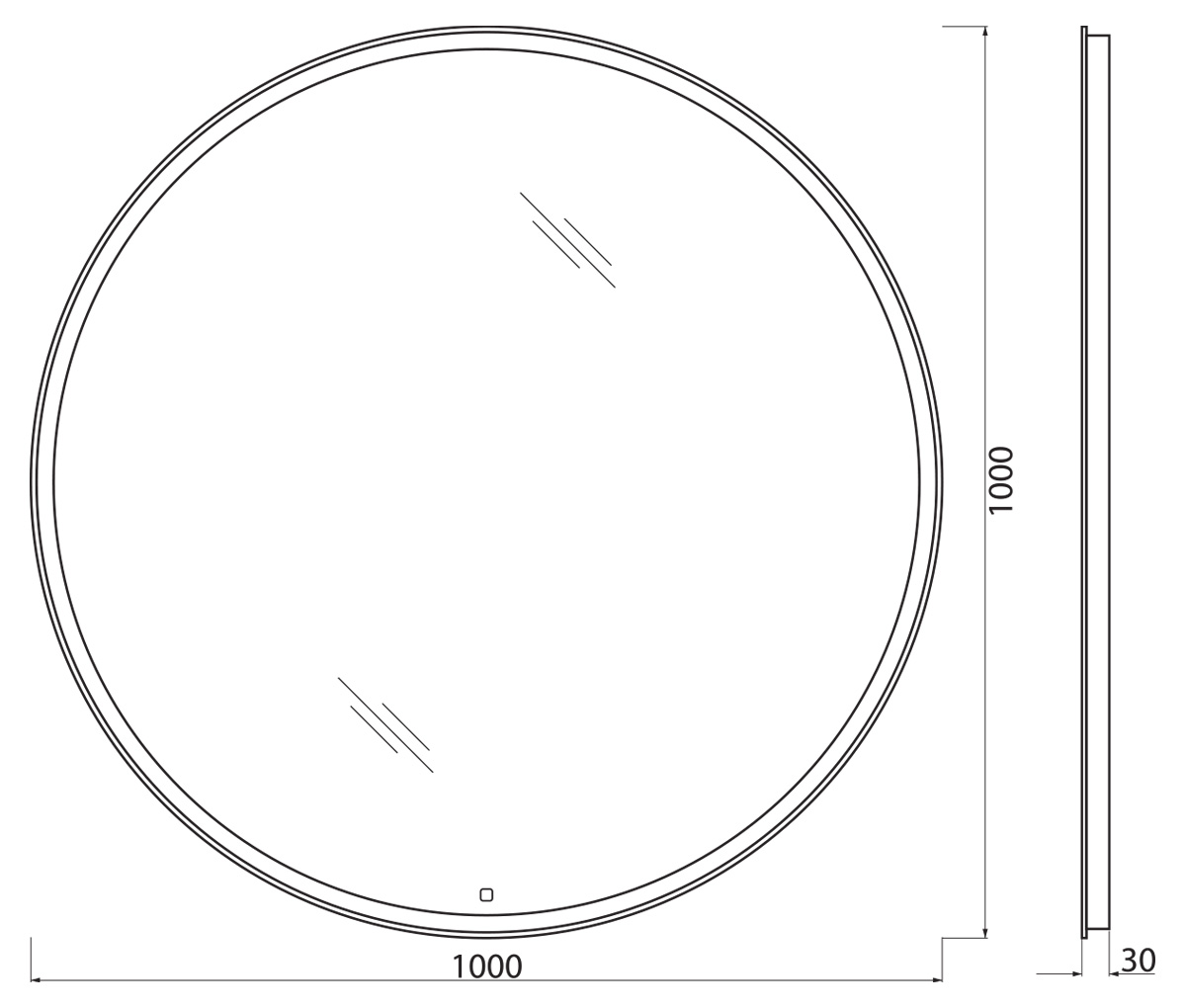 Приобрести belbagno зеркало 100х100 см spc-rng-1000-led-tch