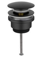 Донный клапан для раковины 1 1/4 WONZON & WOGHAND, Черный матовый (WW-88SS07-MB)