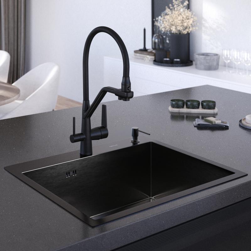 Приобрести gerhans кухонная мойка 60х50 см, графит