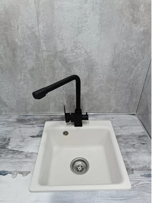 Приобрести смеситель для кухни vieir kitchen 359 мм, с подключением к фильтру, черный v15025(c)