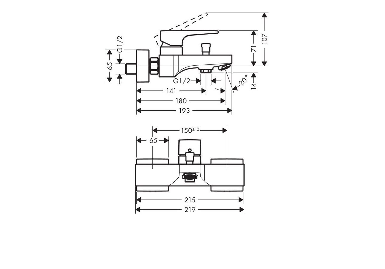 Приобрести смеситель для ванны hansgrohe metropol 32540000