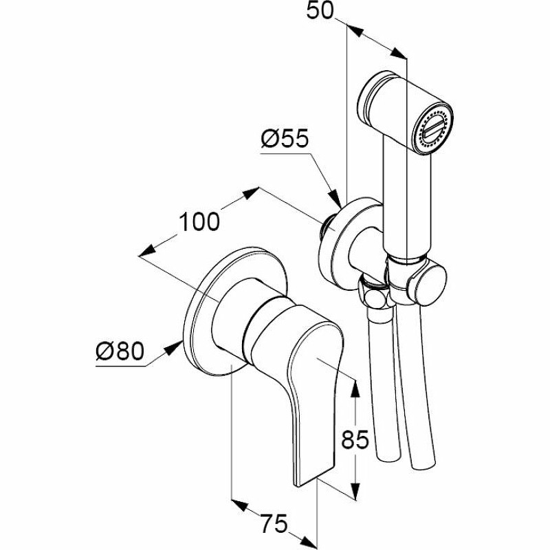 Приобрести kludi zenta sl гигиенический набор, комплект, арт. 489980565