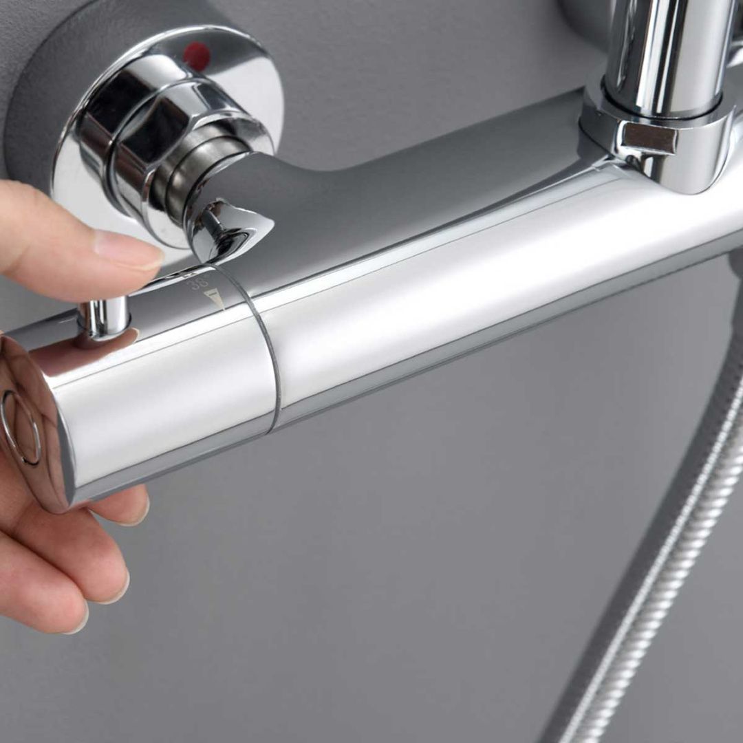 Приобрести vincea душевая стойка esse, термостат, хром vsfs-1e0tch