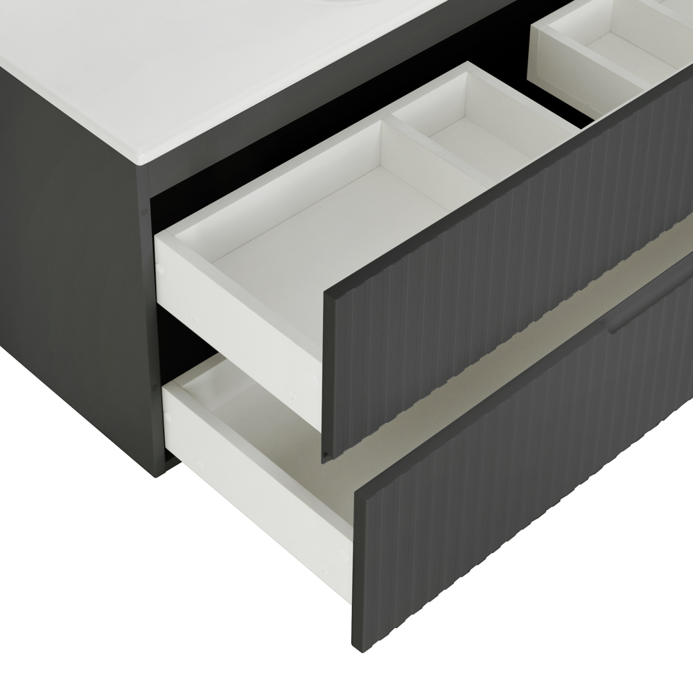 Приобрести cezares тумба подвесная с раковиной duet 120 см grafito, графит duet-1200-2c-so-gr-p