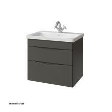 Caprigo Тумба с раковиной LENTO 65 см, графит