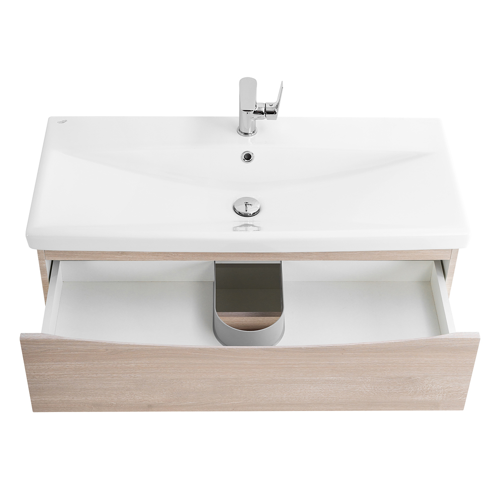 Приобрести belbagno тумба с раковиной marino-cer 80 см, подвесная rovere grigio, белая раковина