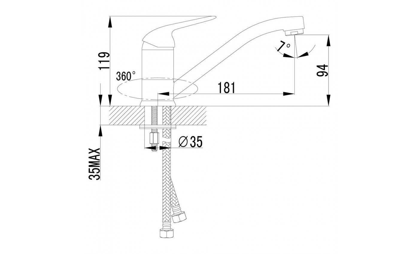 Приобрести lemark смеситель для кухни plus advance с поворотным изливом, хром lm1204c