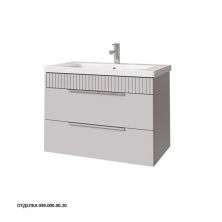 Caprigo Тумба с раковиной MONBAR-Smalty 80 см, серая, эмаль 36312eml 4