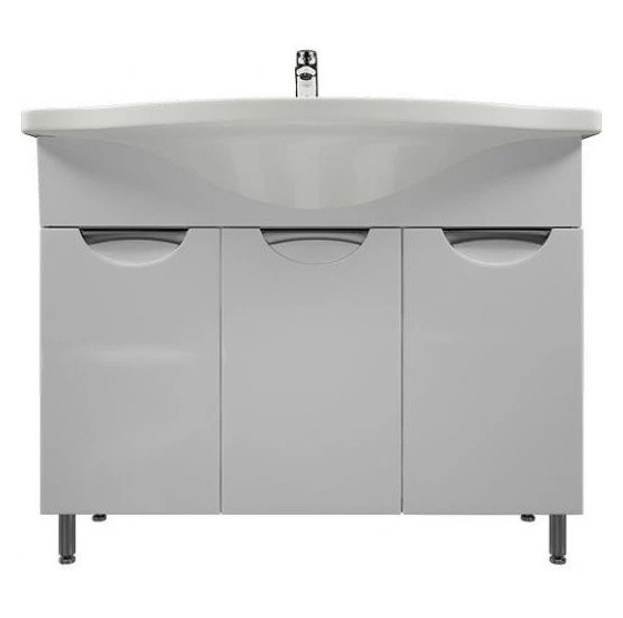 Приобрести mirsant тумба напольная камилла 100\3 100 см с раковиной эльбрус 100, белая ут000008501