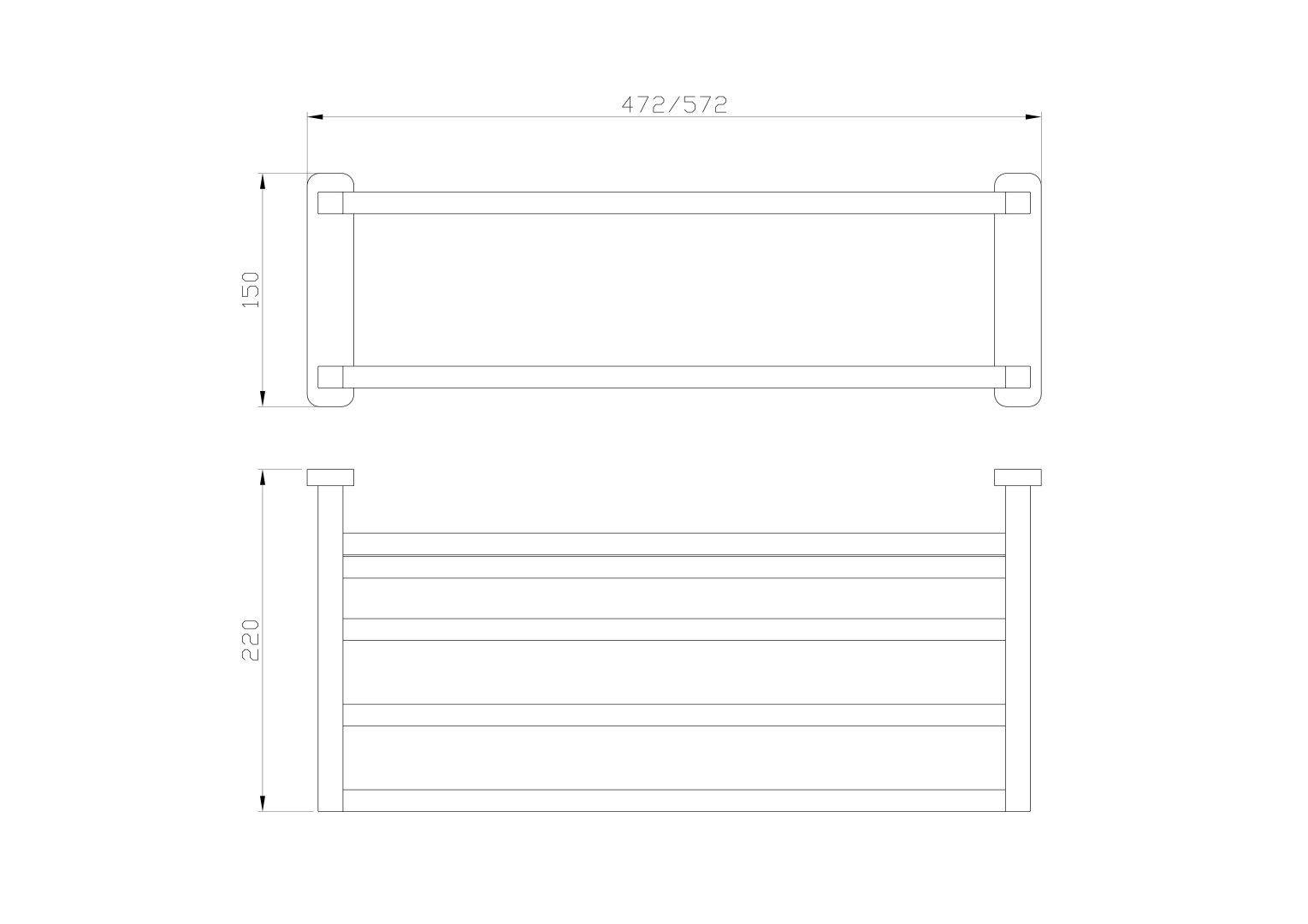 Приобрести полотенцедержатель с полкой wonzon & woghand graffity, темный графит (ww-9381)