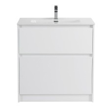 BelBagno Тумба с раковиной KRAFT 80 см, напольная Bianco Opaco, раковина белая BB800ETL