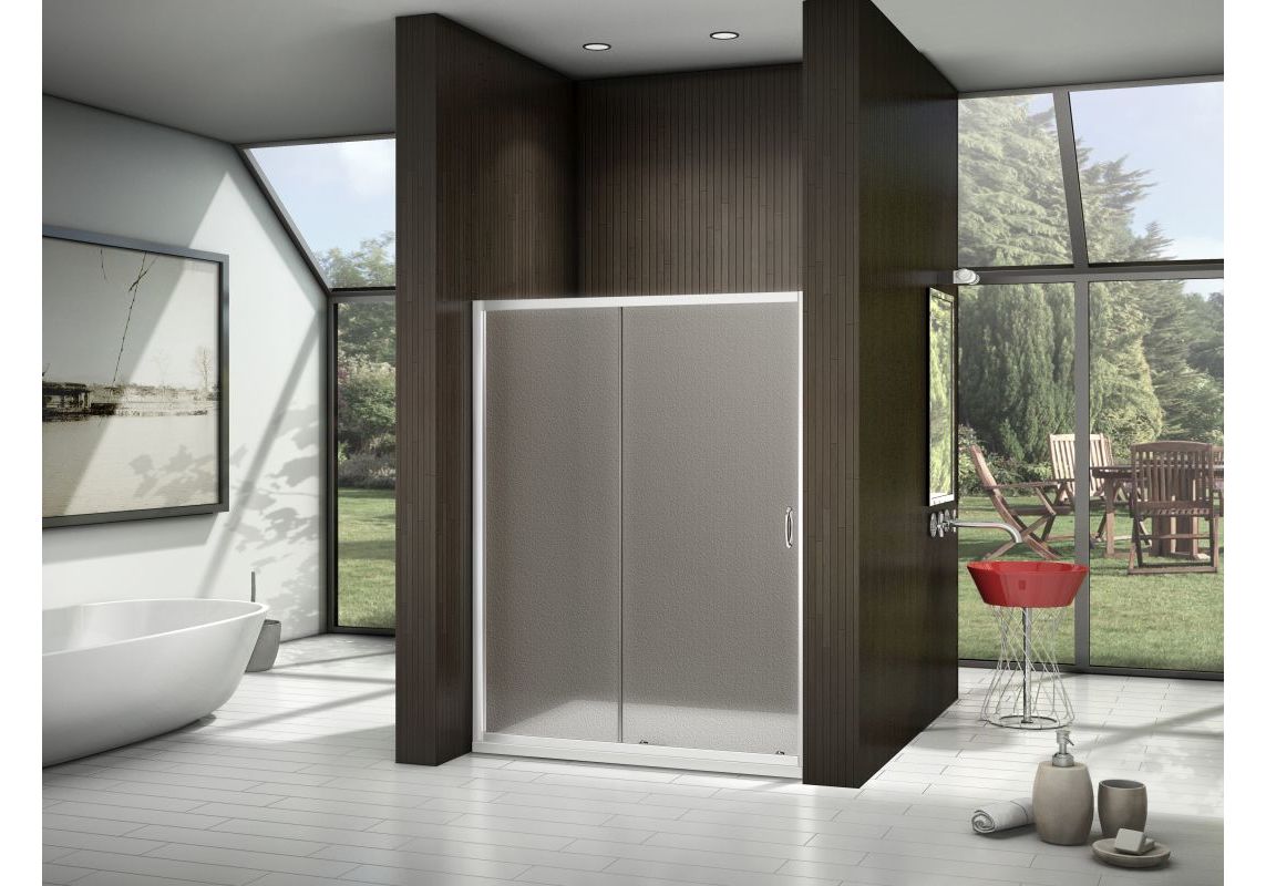 Приобрести дверь душевая bas latte wtw-130-g-we 130 см (матовое стекло)