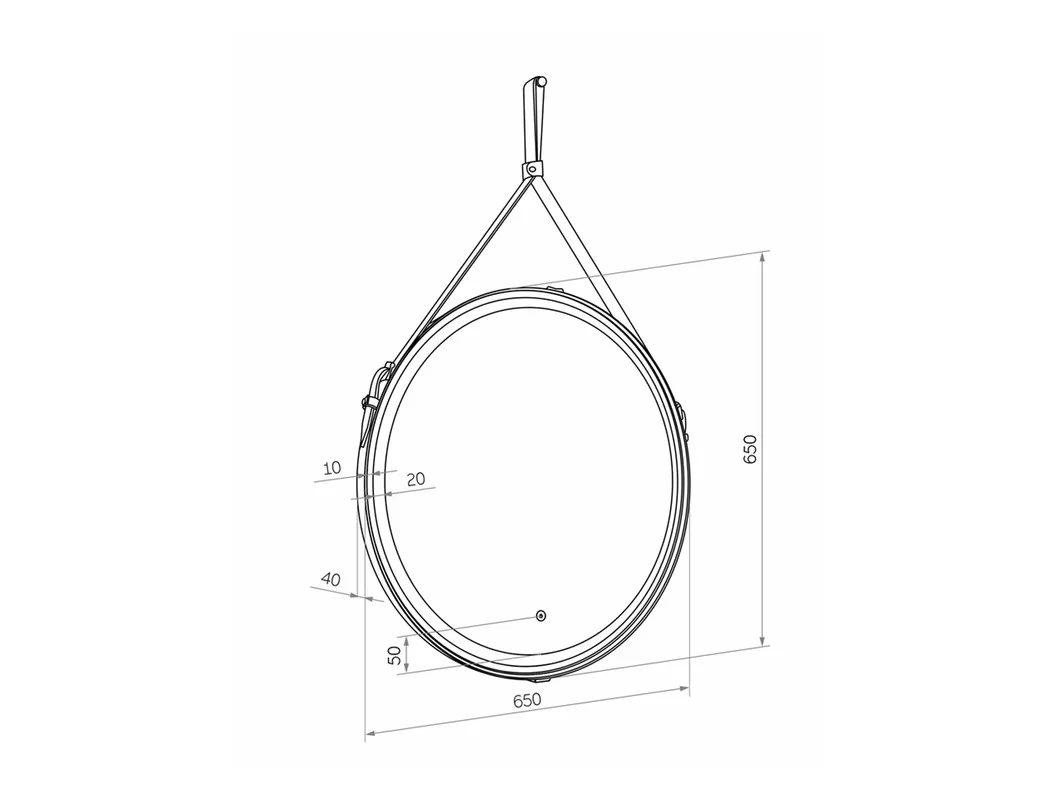 Приобрести continent зеркало с подсветкой millenium brown 65х65 см, черное