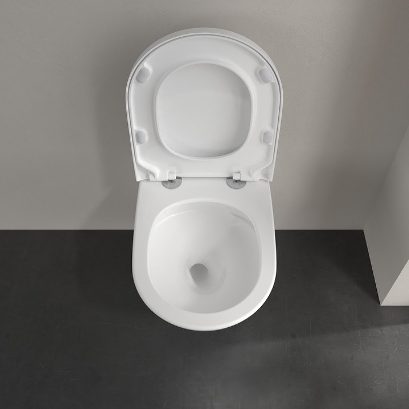 Приобрести унитаз подвесной villeroy boch subway 3.0, безободковый с тонким сиденьем микролифт 4670ts01