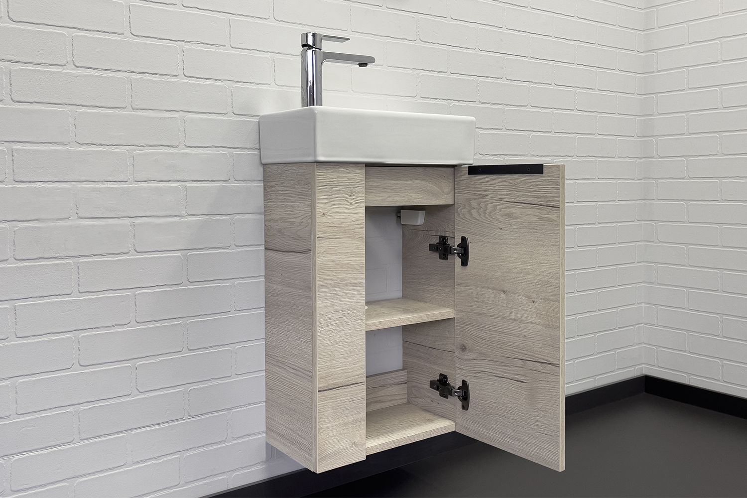 Приобрести сomforty тумба с раковиной "асти-40" дуб дымчатый