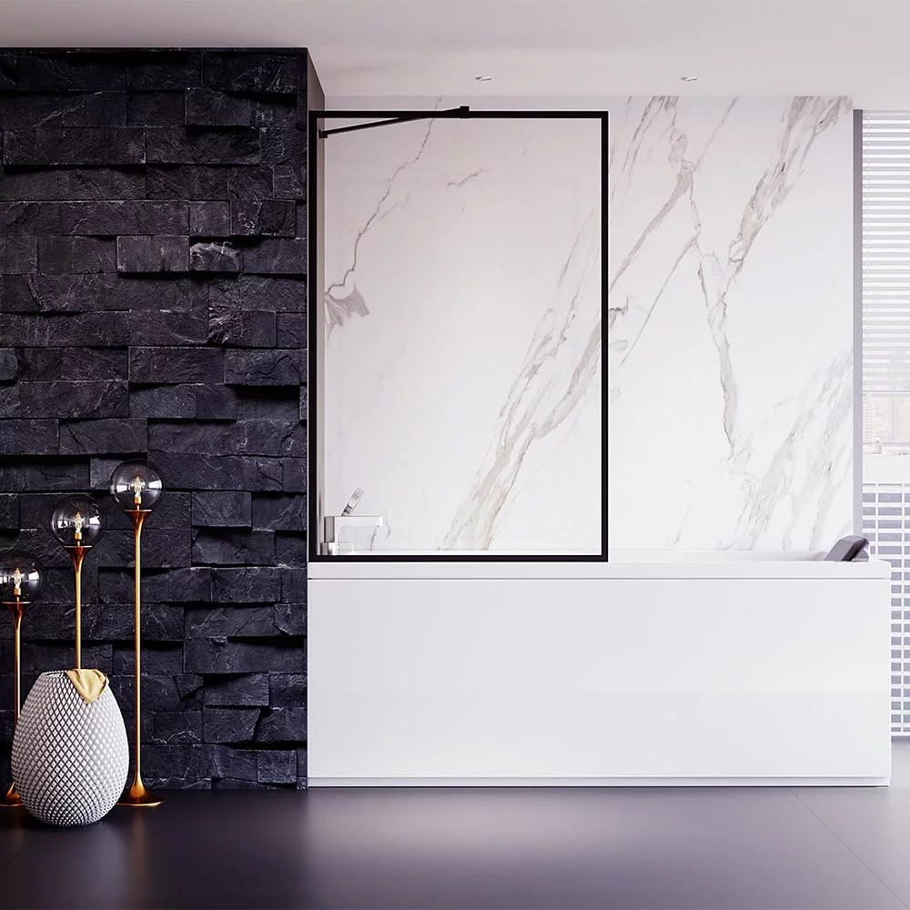 Приобрести veconi шторка на ванну palau 80x150 см, черная, прозрачное pl85b-80-01-c7