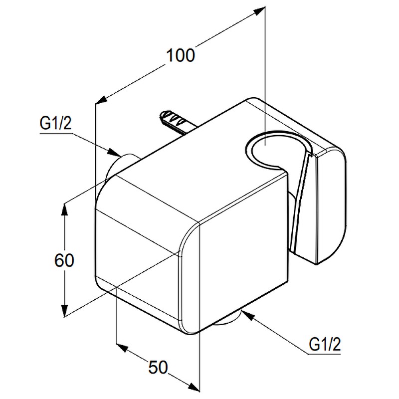 Приобрести kludi a-qa cоединение для шланга с настенным держателем для душа, арт. 6556005-00