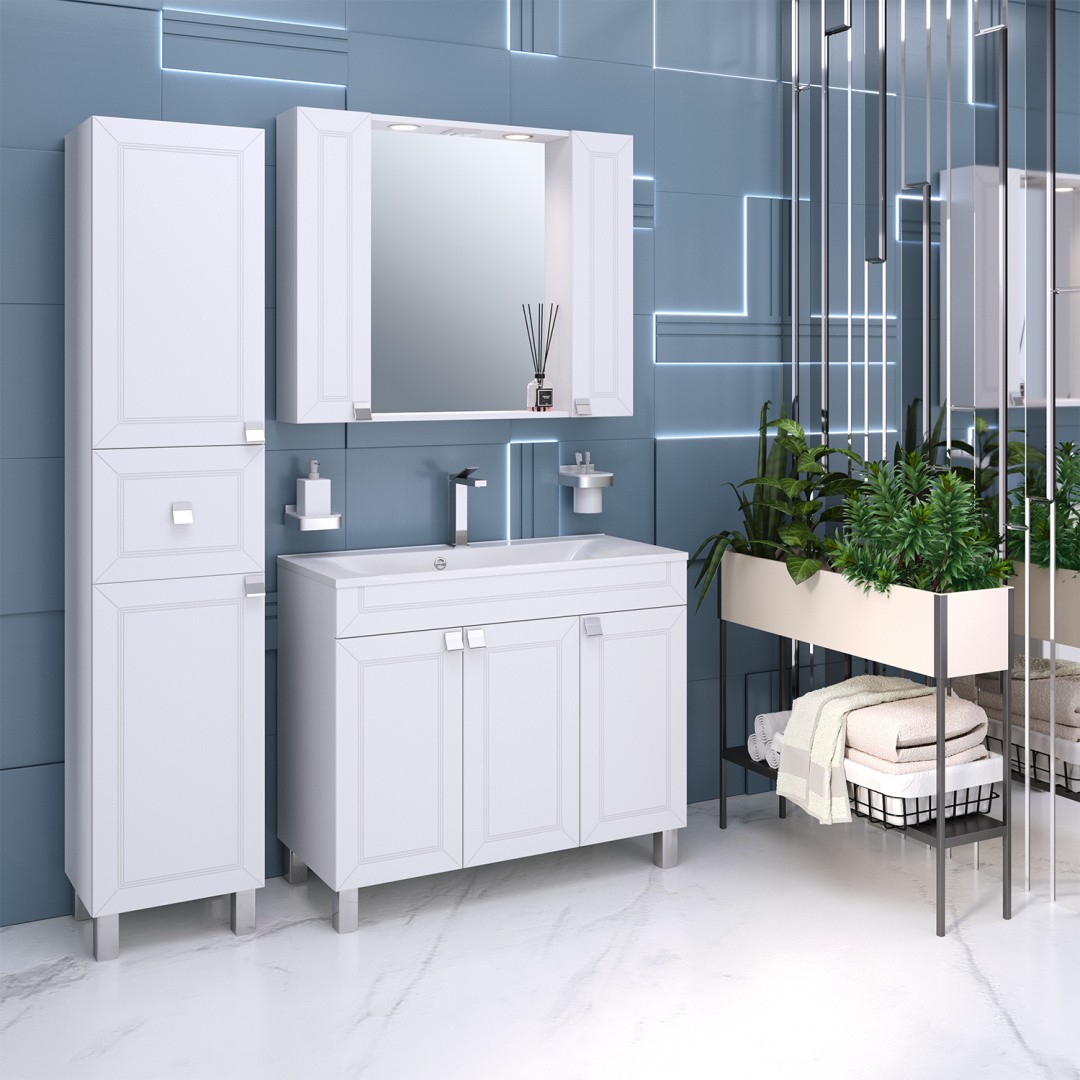 Приобрести зеркало-шкаф ostin 100 см.