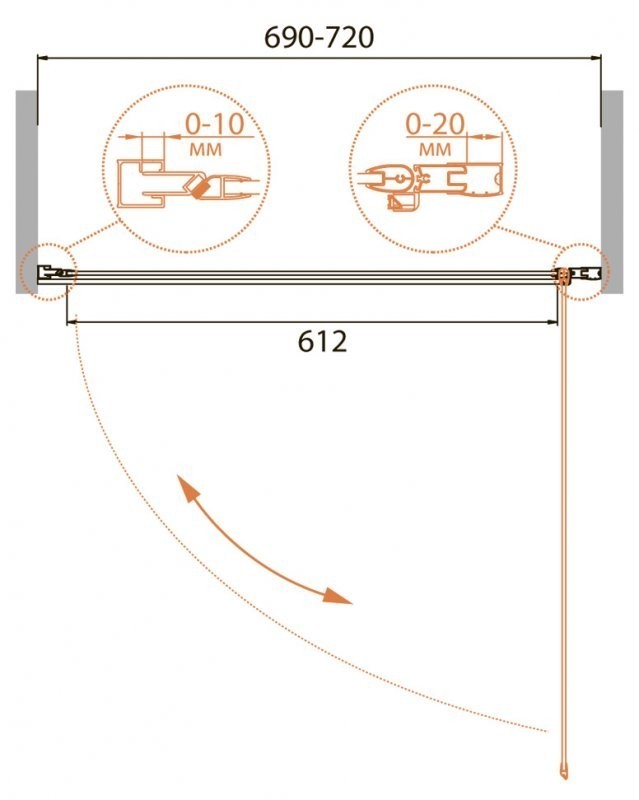 Приобрести cezares дверь душевая relax 70x185см relax-b-1-70-c-bi