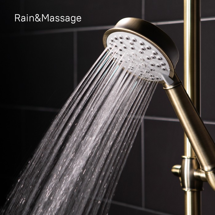 Приобрести iddis душевая система oldie, круглая d-206мм, бронза oldbr3fi06