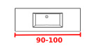 Раковины столешницы 90-100 см