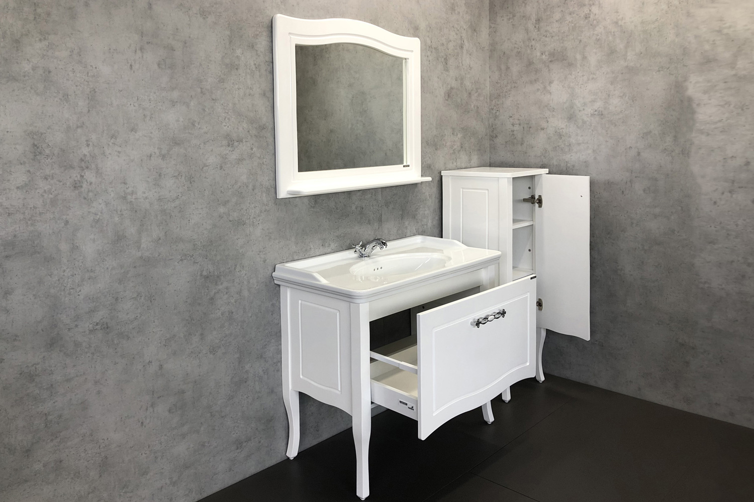 Приобрести сomforty тумба с раковиной "павия-100" белый глянец