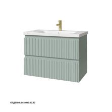 Caprigo Тумба с раковиной FORTE-Smalty STRIPE 80 см, зеленая, эмаль