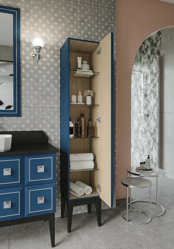 Приобрести caprigo пенал напольный metropol 35 см, правосторонний, темно синий 13750.30r-061.crm.00.20/020.05