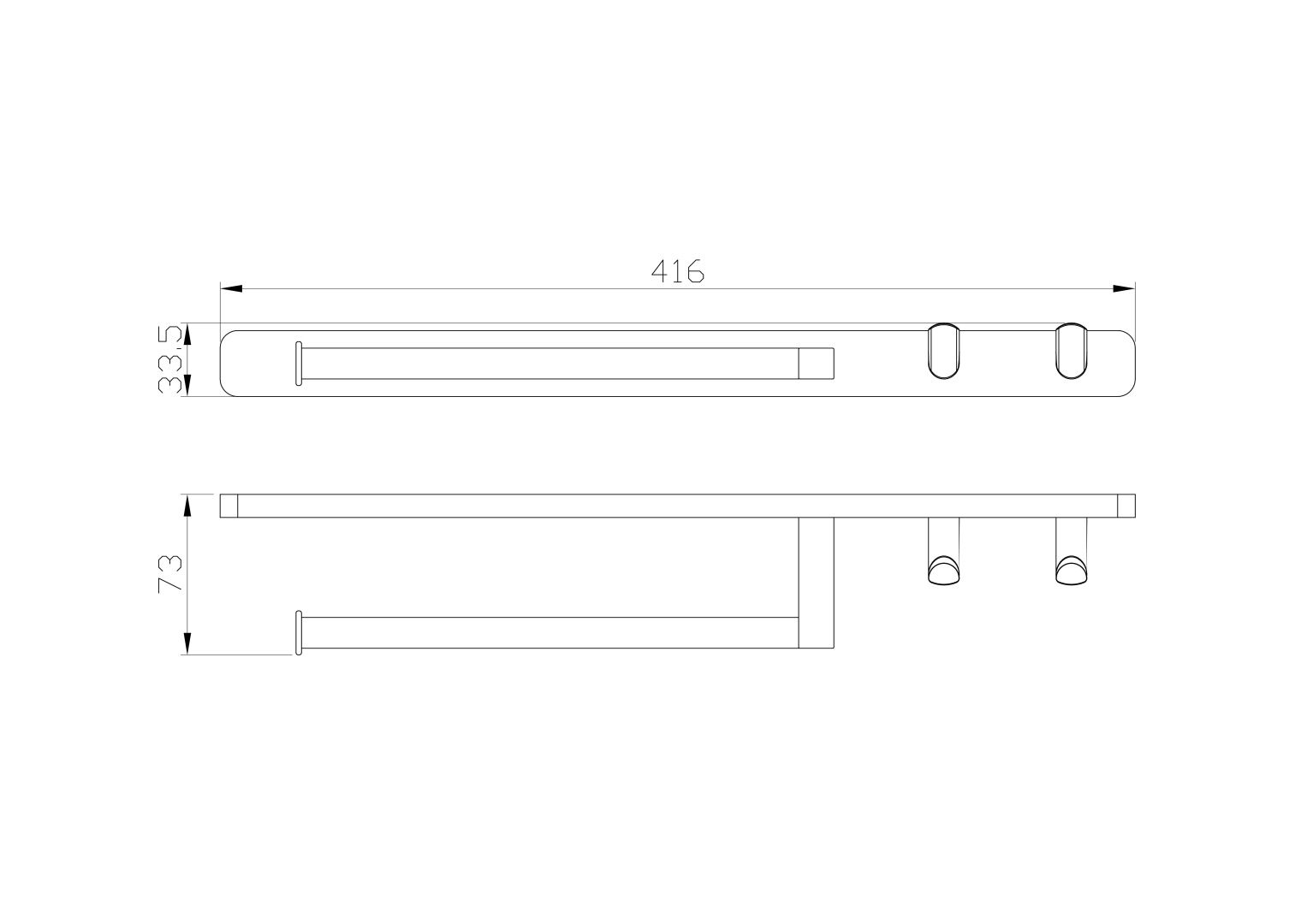 Приобрести кольцо для полотенец с 2 крючками wonzon & woghand graffity, темный графит (ww-9361)