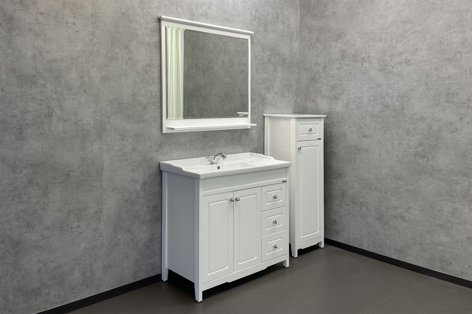 Приобрести сomforty зеркало "тбилиси-90" белый глянец