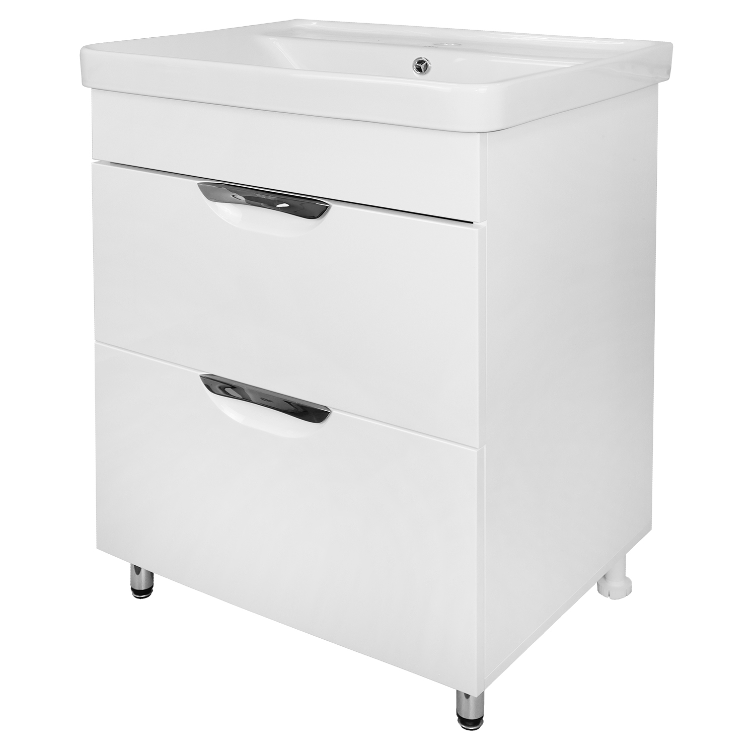 Приобрести loranto тумба напольная с раковиной стиль- 60/2 н "соло" 60х88 см, белая (cs00070755)