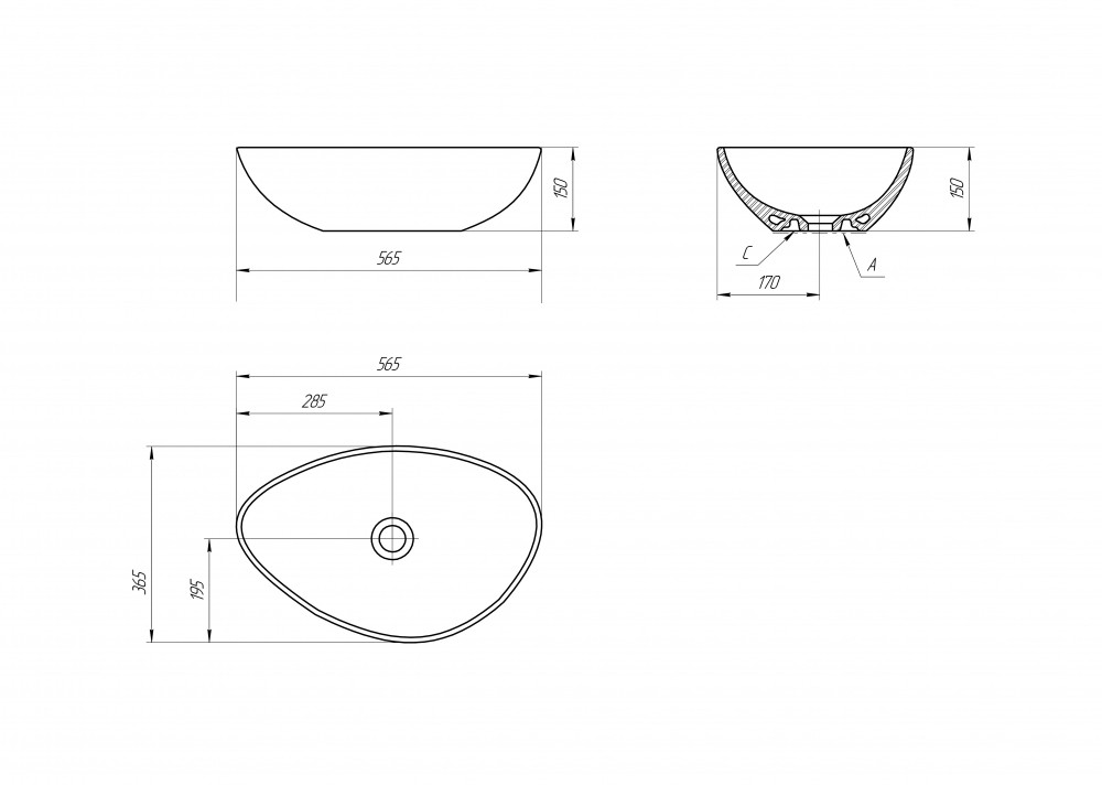 Приобрести раковина-чаша cersanit moduo 55 leaf