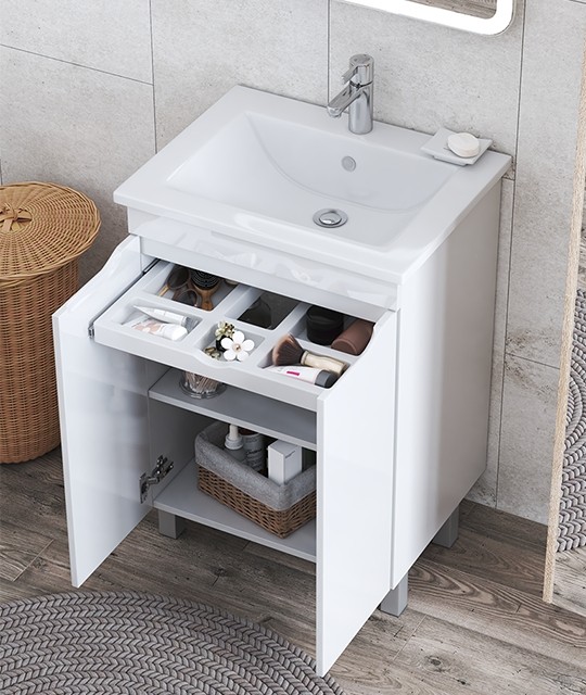 Приобрести vigo тумба с раковиной grani 60см, 2 дверцы, напольная, белая tn.gri.eli.60.2d