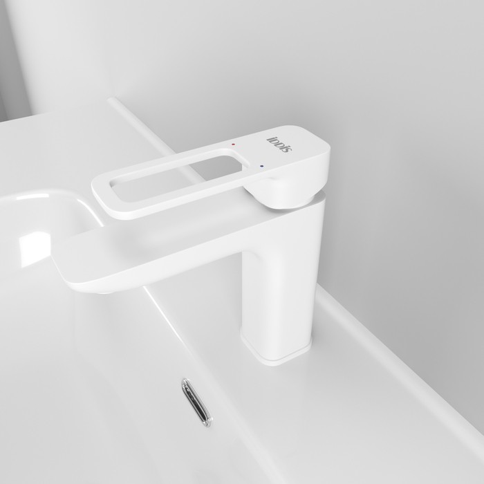 Приобрести iddis смеситель для раковины slide 159мм, белый sliwt00i01