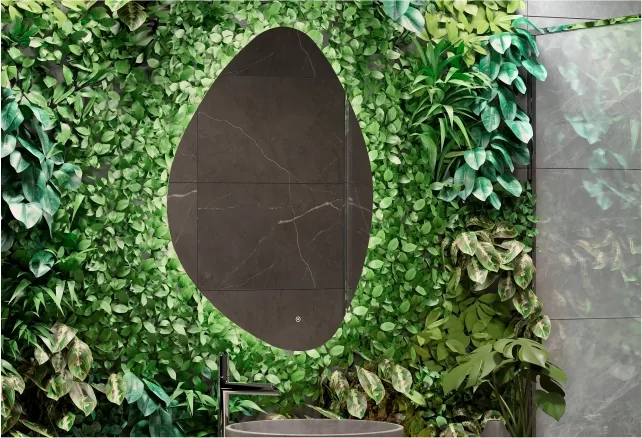 Приобрести continent зеркало с подсветкой alma 70х100 см, белое