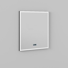 Briz Зеркало BERN 70х80 см, с подсветкой, подогревом,часы, температура, сенсорное включение , черное, ПДЗ 47-70