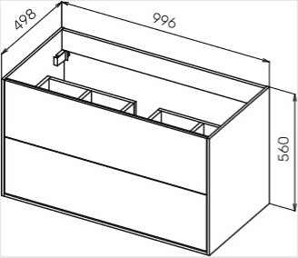 Приобрести cezares тумба подвесная с раковиной premier 100х56см, темно серый