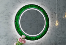 Continent Зеркало с подсветкой Forest 80х80 см, натуральный стабилизированный мох